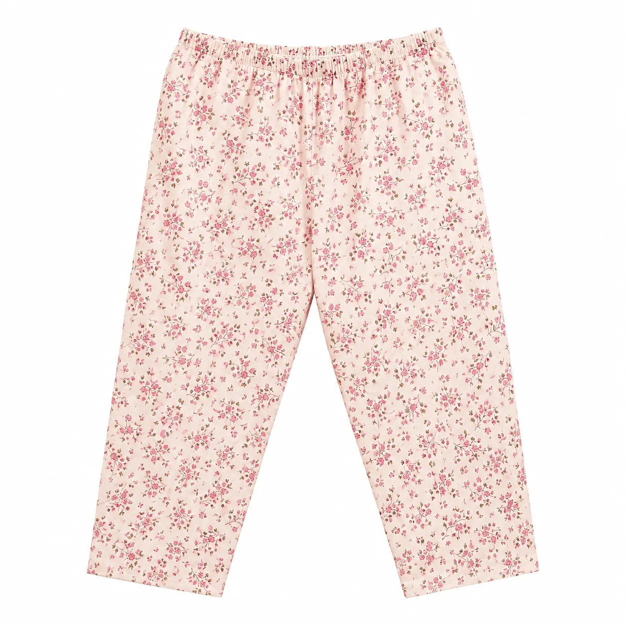 Pink Floral Printed Poly Cotton Pant